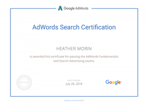 Google Adwords Search Certification