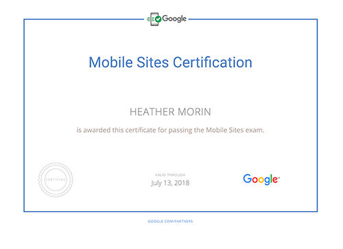 google mobile sites certification 1